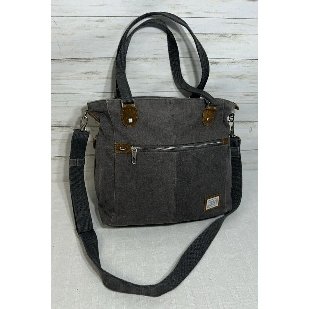 NEAR NU! Travelon Heritage Gray Large Tote Totebag Bag RFID Anti-Theft Crossbody